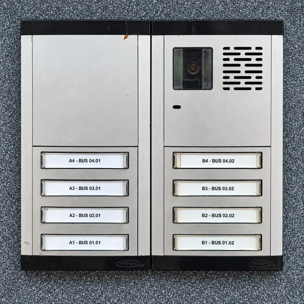 Bitron Video Domular Classic buitenpost met camera en 8 drukknoppen